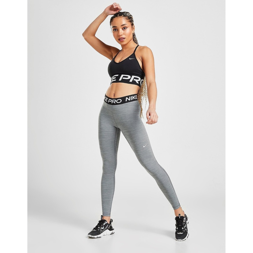 Nike Womens Nike Pro 365 Tights - Womens Black/Smoke Grey Heather/White Size XS